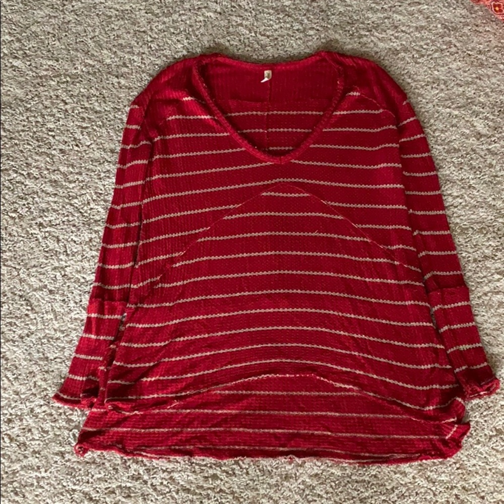 Barely worn Free People “waffle” long sleeve